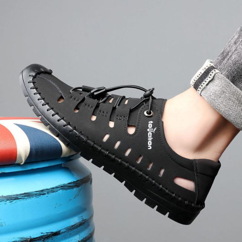 Summer New Men's Shoes Fashion Sandals Hollow Out Casual Sandals for Men Non-slip Sport Platform Slip on Soft Sole Sandalias