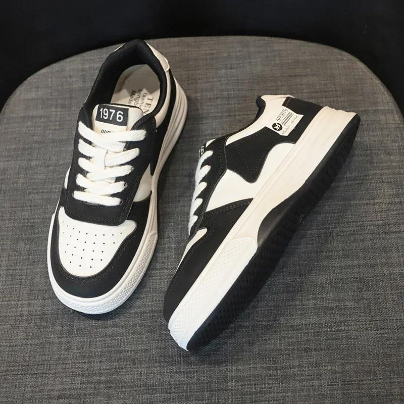 Platform Sports Shoes Flat Female Sneakers Women Tennis Spring Casual Vulcanize Black Fashion Harajuku Thick-sole Sneakers