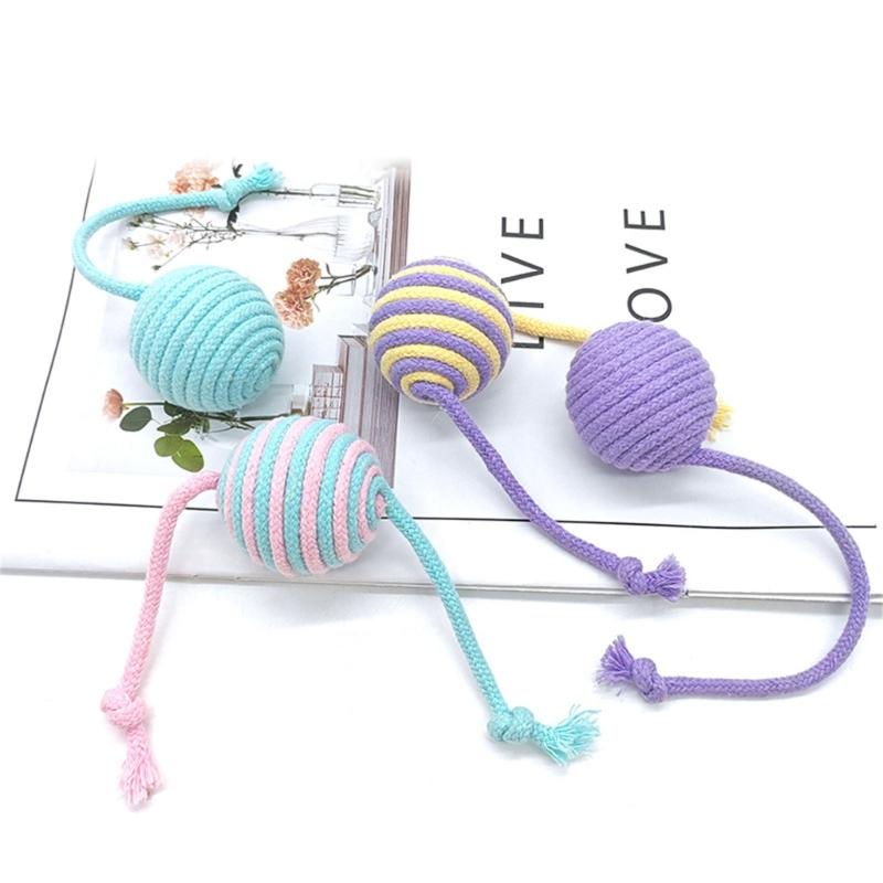Sisal Balls for Cats Teasing Indoor Exercising Enrichment Cats Chew Toy Hunting Teething Cats Teasing Supply 6PCS