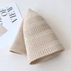 New knitted hollow breathable bucket hat women's foldable basin hat spring and autumn plain hat bucket hat shows small face