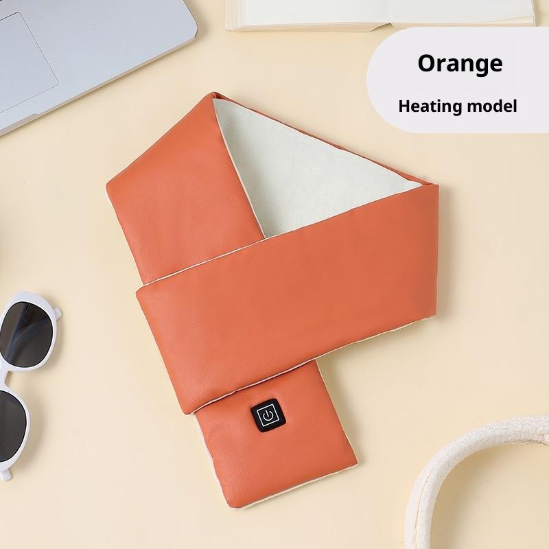 

USB Electric Heating Scarf for Women Men Washable Fleece Neck Warmer Not Inclound Battery for Outdoor Camping Office Winter