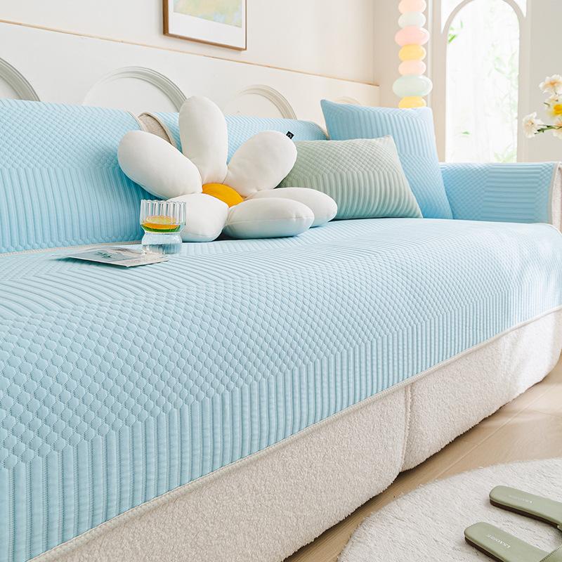 Light Luxury Cool Bean Sofa Cushion  Summer New One-Piece Non-Slip Breathable Mat Ice Silk Mat Cushion