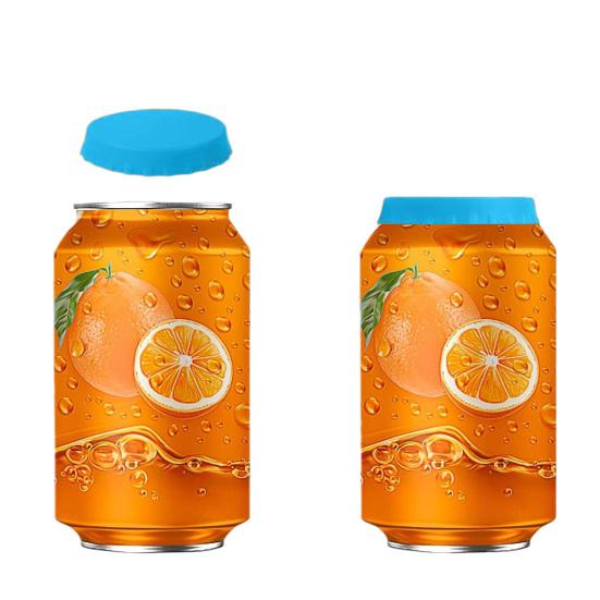 2Pcs Bottle Cover Reusable Silicone Can Lid Cover Leak-Proof Soda Beer Bottle Stoppers for Home Refrigerator