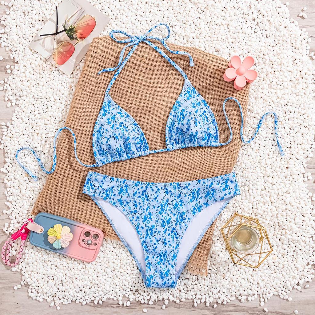 2025 Leopard Print Lace-Up Sexy Bikini Split Swimsuit for Women