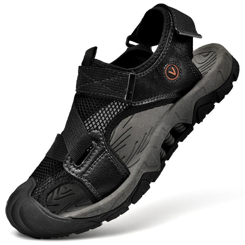 

Мужские сандалии, летние, новые, для альпинизма, противоскользящие, с мягкой подошвой и износостойкой кожей, повседневные, для пляжа среднего возраста 46