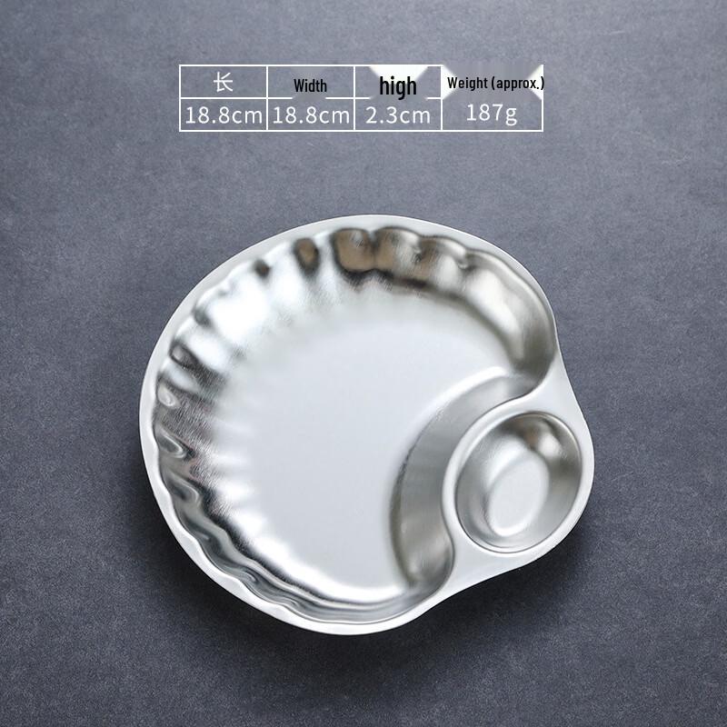 304 Stainless Steel Korean Divided Snack Plate