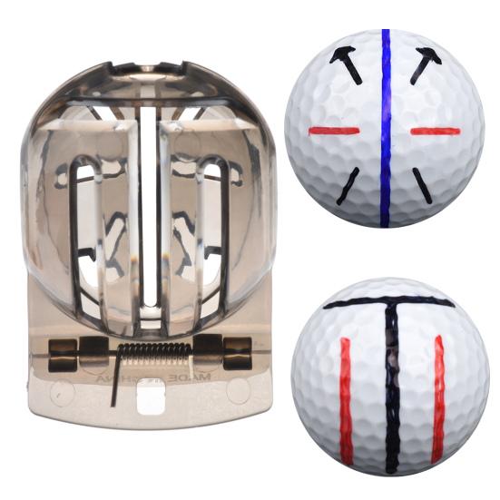 Golf Ball Liner Clip Triple Line Drawing Marker Stencil Template Portable Golf Ball Putting Alignment Marking Tool Golf Accessories