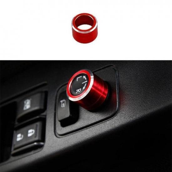 Red Aluminum Rear View Mirror Adjust Knob Ring Fit For Subaru Outback 2015-