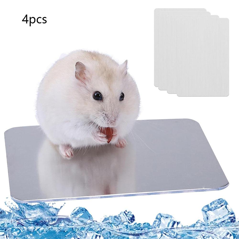 

4Pcs 12 X 8Cm Cooling Mat For Small Pets, Rabbit, Guinea Pig, Hamster
