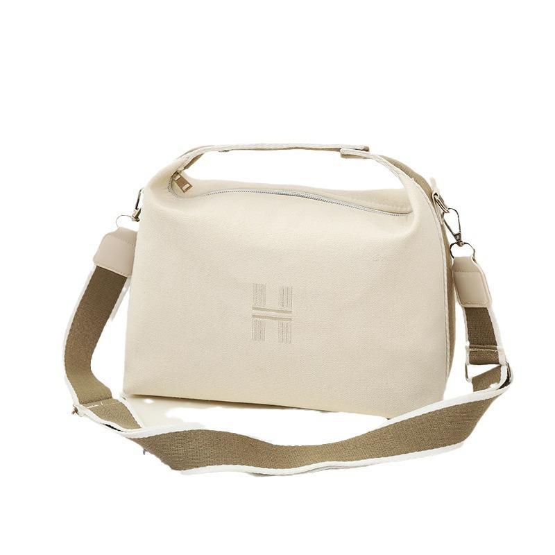 Borsa a tracolla monospalla in tela a tinta unita coreana 2022 – Grande capacità e design semplice per donna