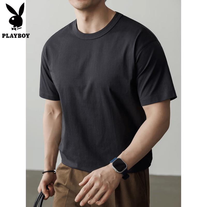 

PLAYBOY Men s Solid Color Short Sleeve T-Shirt XL