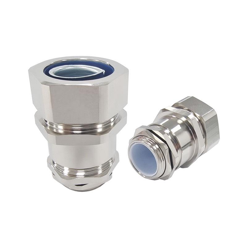 Nickel-Plated Brass Hex Cap Double Locking Hose Fitting with Male Thread and Plastic Coating