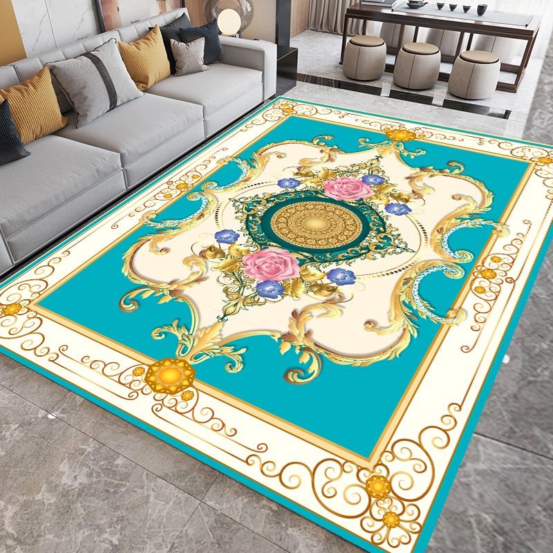 Luxury Retro Europe Persia Style Carpet Living Room Sofa Bedroom Study Kitchen Entrance Door Mat Non-slip Home Decoration Rug