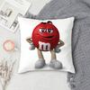 MMMs Chocolate Doublesided Printed Square Pillow Cover Decorative Cushion Cover for Sofa Bedroom Bedside