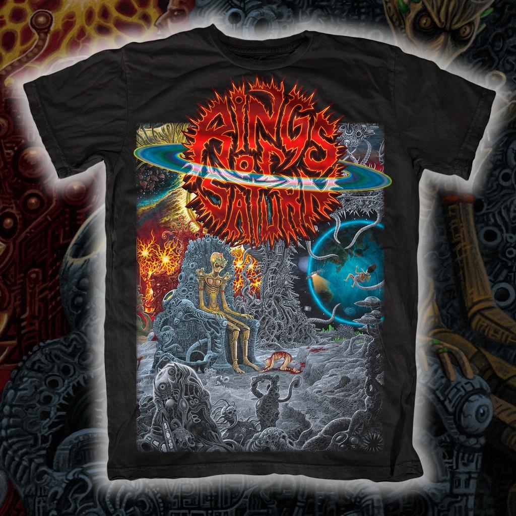 2026New Rings of Saturn Band Graphic Cotton T-shirt Unisex Summer Short Sleeve Fashion Brand Tee Luxury Casual Vintage Retro Top