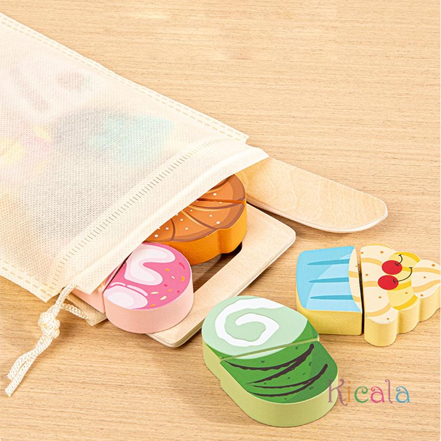 Drewniany Zestaw Zabawkowy do Kuchni Symulacja Krojenia Owoców Jedzenie Gra Rzepy Zestaw Kuchenny Zabawka Edukacyjna Montessori Dla Chłopców Dziewczynek