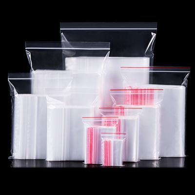 100Pcs Storage Bag Thick Resuable PE Clear Plastic Bag for Daily Use