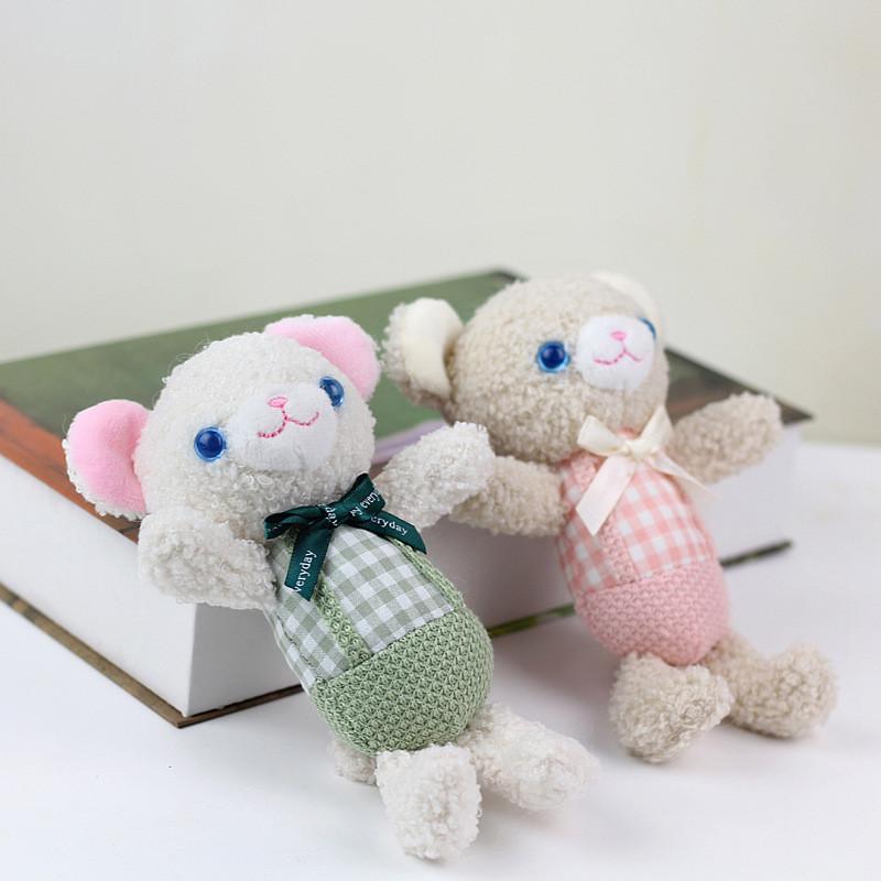 Adorable Teddy Bear Plush Toy With Short Plush Material And Pp Cotton Filling Cute Small Bear Backpack Decoration For Gifts In Pink Blue Green