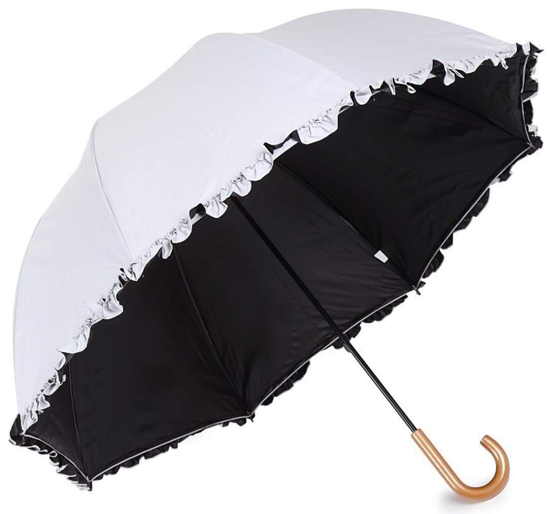 

УФ-свет длинный свет блокирует средний дождь и солнце ткань спина УФ белый Женский зонт от солнца/дождевой зонт, защита, блокировка, зонт, блокировка 99,9%, белый