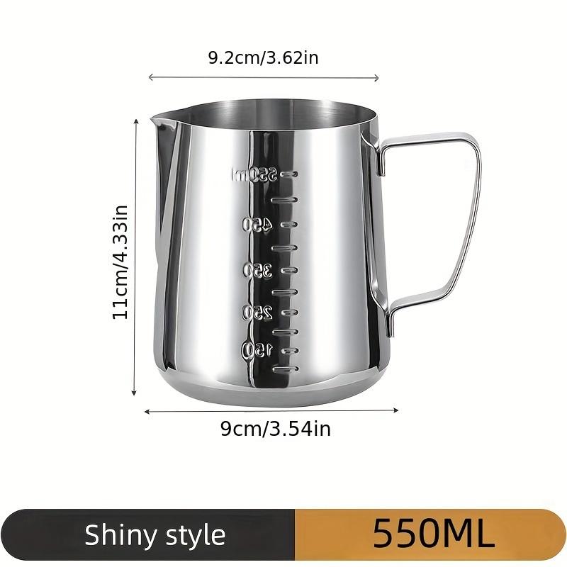 1PCS Coffee Flower Pot, Stainless Steel with Scale, Coffee Pot Cup, Latte Art Cup, Hot Milk Cup, Coffee Tool Accessories