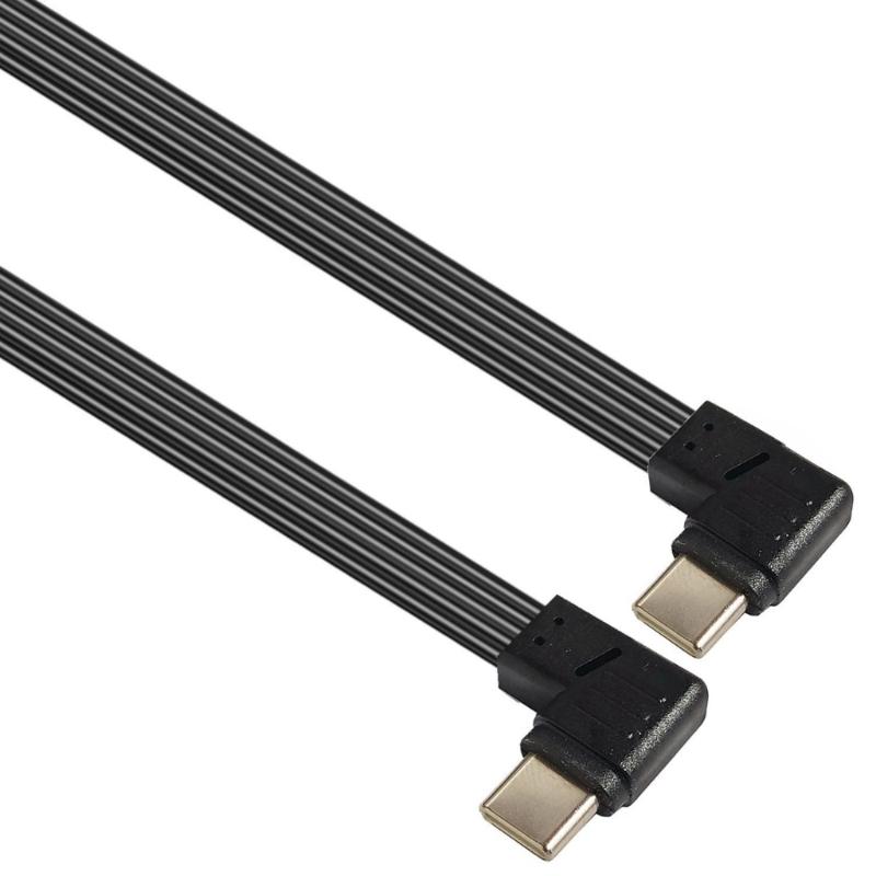 45W 90 Degree Elbow USB C Type C Cable Type C To USB C Male Fast Charging Data Cord for Laptop PC Phone Laptop