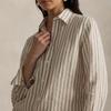 Polo Ralph Lauren FW25 Striped Linen Long Sleeve Shirt Women Shirts Multicolor WMPOSHTNDO20897-999