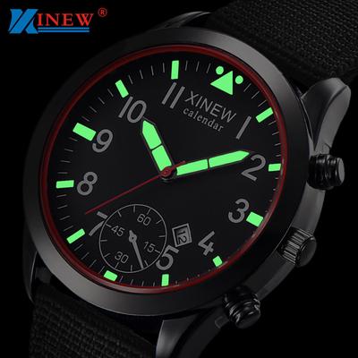 Mens Military Quartz  Watch Black Date Luxury Sport Luminous Wrist Watch