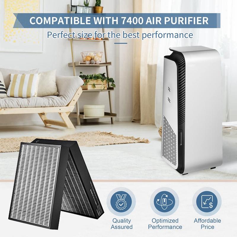 7400 Air Purifier Filter Parts For Blueair 7410I, 7440I 7470I Models HEPA & Activated Carbon With Dual Pre-Filter