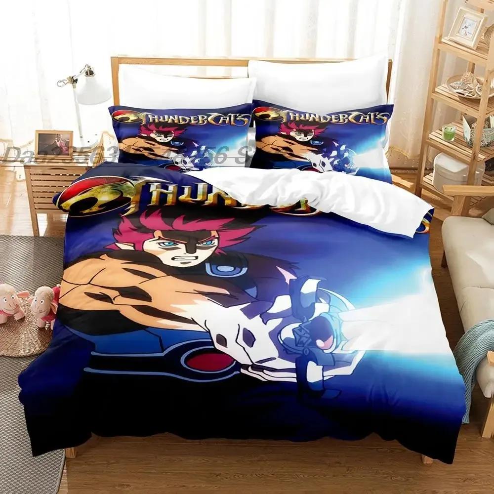 Thundercats Povlečení Jednolůžko Twin Plné Královna Král Velikost Postelové Sady Aldult Chlapecký Pokoj Povlak na Peřinu Sady 3D Tisk Anime Povlečení