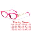 Sexy Small Oval Women's Reading Glasses Brand Designer Prescription Glasses Frame Anti Blue Light Fashion Rose Red Eyeglasses
