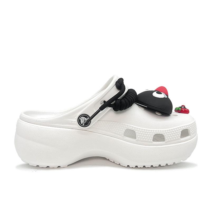 Crocs Classic Platform Clog EVA Girly Style Cute Cool Simple Versatile Hole Shoes Women's White