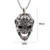 Wuův 2022 Retro Hip Hop Punk Nerezový Náhrdelník s Lebkou Pánský Rockový Osobnostní Dlouhý Přívěsek Náhrdelník Boho Halloweenská Ozdoba