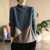 Sweater Women Autumn Winter Thickened Warm Knitted Stretchy Long Sleeve Oversized Top High-neck sweater