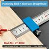 Precision Woodworking Positioning Marking Ruler, Adjustable Slider Stop Block, for Carpenter DIY Woodwork Measuring & Marking