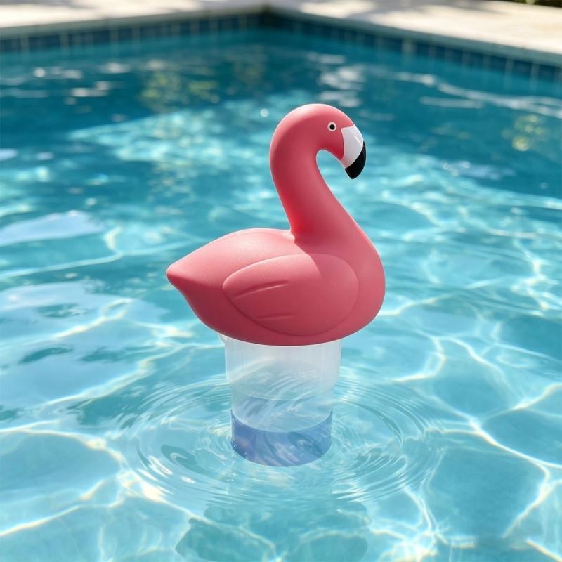 Dispositivo galleggiante per pastiglie di cloro per piscina, 3 unità, costruito in ABS resistente, per la manutenzione dell'acqua