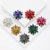 Rhinestone Flower Brooch for Women Snowflake Pins Banquet Party Backpack Gifts Jewelry Accessories