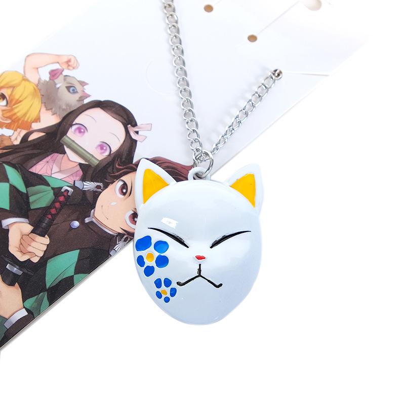 Demon Slayer Tanjiro, Sabito & Makomo Masks Keychain, Rabbit Necklace, Muzan