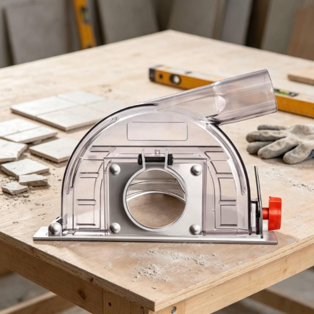 Grinder Dust Cover with Depth Adjustment Easy Install for Stone Slotting