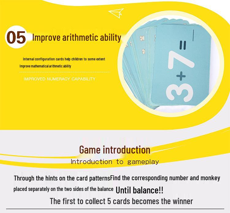 Monkey Digital Balance Toy: Educational Arithmetic Game for Early Learning
