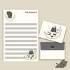 1 Set Little Black Cats Stationery Set Writing Paper with Envelopes Letter Papers and Envelopes Set for Invitation Cards