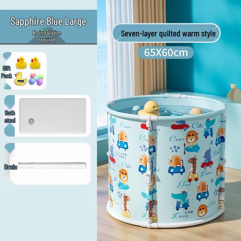 Upgraded Foldable No-Installation Bath Bucket for Adults and Children
