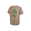 Vans Logo Print Breathable Training Casual Solid Color Crew Neck Short Sleeve T-Shirt Men Tops Brown VN0A7TR6YEH