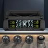 Reifendruckkontrollsystem mit 4 externen Sensoren USB/Solar TPMS Reifentemperaturmonitor für Auto SUV Limousine