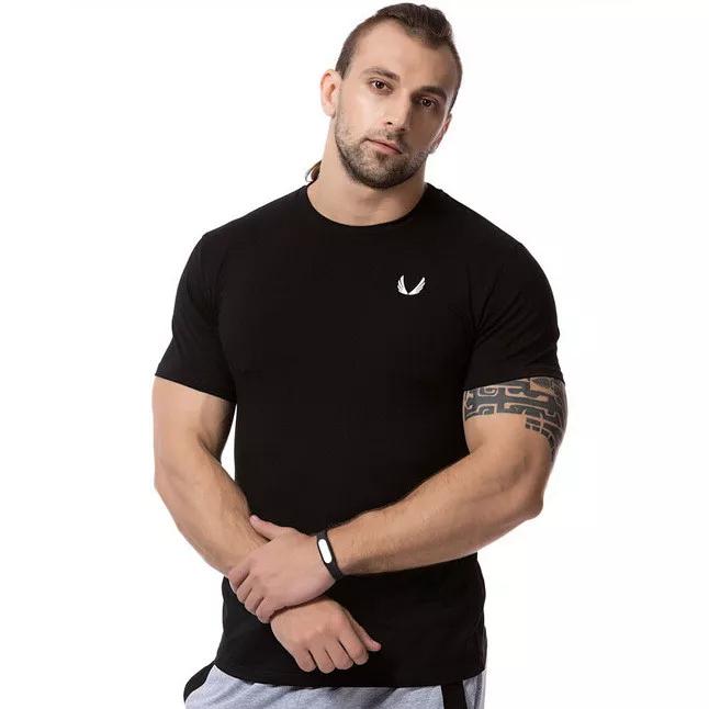 

Мужская футболка из чистого хлопка, повседневная, для спортзала, бодибилдинга, тренировки мышц, облегающая, с коротким рукавом, унисекс, мужская, женская, летняя S