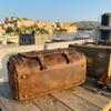 Reisetasche aus echtem Leder, Wochenendgepäck, Reisetasche aus Büffelleder