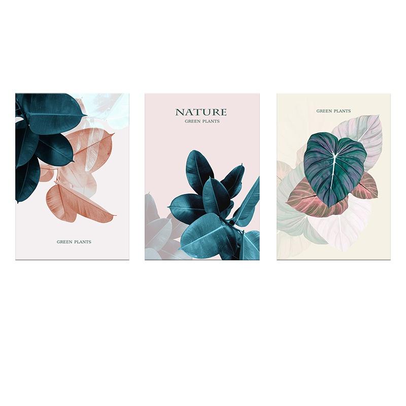 Culoarea plantelor abstracte, frunze, artă de perete, pictură pe pânză, cuadros, postere, poster nordic, imagini de perete pentru camera de zi, fără încadrare