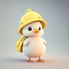 Cartoon Gelbe Ente Mit Hut Autoanhänger Mit Acryl Flache Oberfläche Design Für Auto Innenraum Dekoration