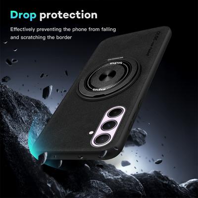 For Samsung Galaxy A51 A52 A53 A54 A55 A56 Sheepskin Swivel Bracket Magnetic Soft Edge Anti Drop Anti Fingerprint Phone Case