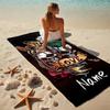 Custom Name Harley Quinn Stylish Digital Printing Beach Towel Quick‑Drying Absorbent Blanket for Beach Pool Gym Travel