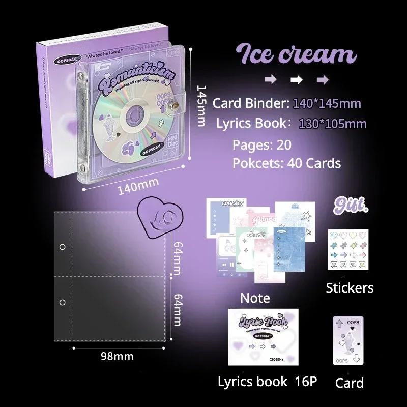 Retro Shape Card Photo Album for 3 Inch Kpop Star Small Photo Card Collection Book Creative Design Card Binder Chasing Gifts